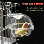 Bird Bath Box for Cage, Parrot Hanging Planet Bathtub No-Leakage Transparent - Image 6