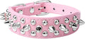 Spiked Dog Collar Soft Pu Leather Mushrooms Rivet Spike Studded Puppy by Unknown