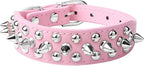 Spiked Dog Collar Soft Pu Leather Mushrooms Rivet Spike Studded Puppy by Unknown