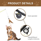 2-Pack Cat Wand Toys with Feather & Silvervine Stick – Adjustable 16"-28" - Image 3