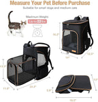 Lekereise Black Cat Backpack for Large Cats and Dogs Up to 20-25 Lbs Expandable - Image 2