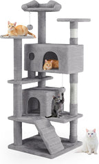 Cat Tree 54 Inch, Sisal Scratching Posts and Climbing Ladder, Pet Play Toy by Aidoly