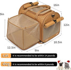 Pet Backpack Carrier for Small Dogs Medium Cats, Breathable and Collapsible - Image 2