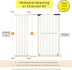 Lumizone Extra Tall Cat Gate Extension Kit 61.02" High Pressure Mounted 16.73" - Image 2