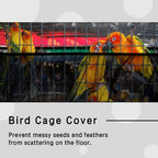 Universal Bird Cage Seed Catcher, Elasticity Airy Gauze Guard Net Cover - Image 6