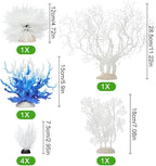 BEGONDIS 8 Pack Artificial Coral Ornament, Aquarium Plasitc Water Plants - Image 2