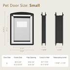 MAVRICFLEX Cat Door for Door, All-Stainless Steel Frame Cat Door - Image 5