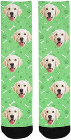 MyPupSocks Custom Personalized Photo Pet Face Socks, Cat and Dog Tracks Paws - Image 4