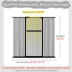 Lumizone Extra Tall Pet Gate 55.12" High Pressure Mounted 63.39"-67.90" Extra - Image 2