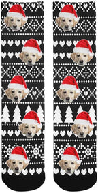 Custom Face Socks, Personalized Dog Lover Pet Photo Picture on Socks Unisex - Image 3