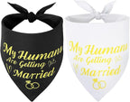 SZEE Wedding Decorations for Pets, 2 Pack My Humans are Getting Married Dog by SZEE
