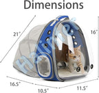 Back Expandable Clear Cat Backpack Carrier, Fit up to 12 lbs, Space Capsule - Image 2