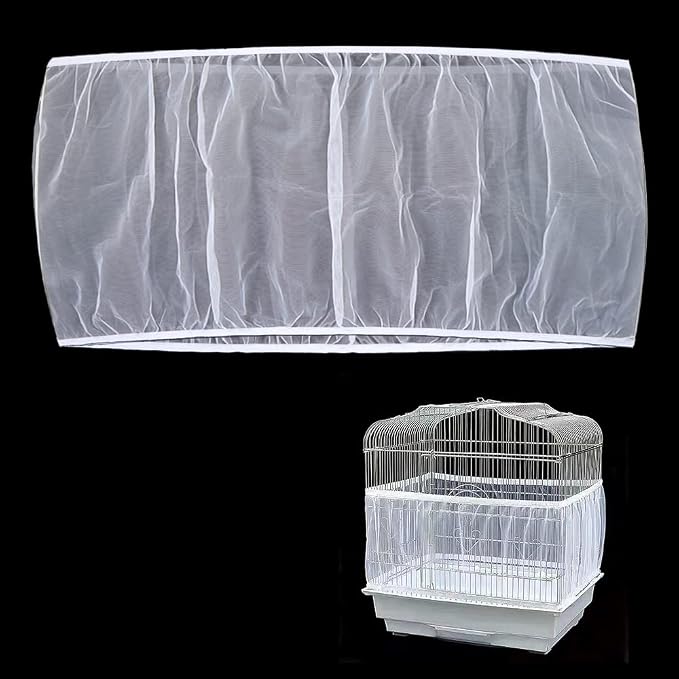 Soft Airy Bird Cage Net Cover, Bird Cage Seed Catcher, Skirt Guard Gauze by Unknown