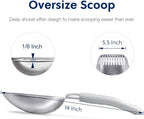 WePet Cat Litter Scoop, Aluminum Alloy Sifter, Kitty Metal Scooper, Deep Shovel - Image 2