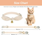 Bunny Ear Cat Collar with Bell and Bow Tie, Breakaway Cute Bowtie Kitten Collars - Image 7