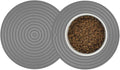 2 Pack Silicone Pet Food Mat, Small Rubber Mat by Metopets