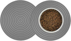 2 Pack Silicone Pet Food Mat, Small Rubber Mat by Metopets