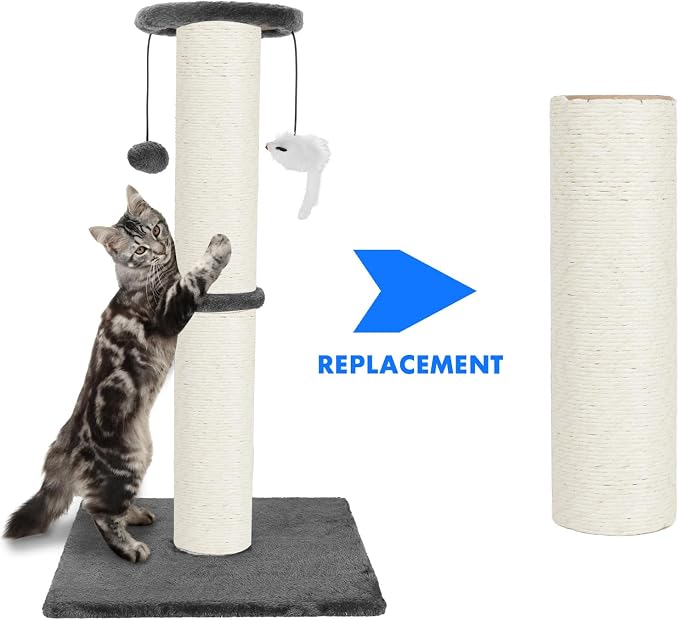 PowerKing Thick Natural Sisal Replacement Scratching Post, 15.7" Length - Image 5