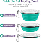 Pawaboo Collapsible Dog Bowls 2 Pack, Silicone Feeding Watering Bowls - Image 6