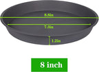 2 Pack of 8 inch Plant Saucer Clear, Heavy Duty Plastic Plant Water Tray 8 inch - Image 2