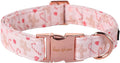 Unique style paws Christmas Dog Collar Metal Buckle Pink Gingerbread Puppy by Uniquestylepaws