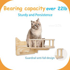 Cat Wall Shelves for Large Cats – Pine Cat Wall Furniture 9-Piece Climber Set - Image 4