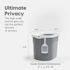 IRIS USA Top Entry Cat Litter Box, Large Enclosed - Image 8