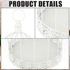Sliner 4 Pcs Birdcage Candle Holder Valentine Decorative Bird Cages - Image 3