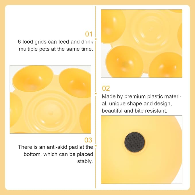 POPETPOP Cat Food Bowl with 6 Bowls - Image 3