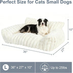 Cute Dog Cat Couch for Medium Large Dogs, Fluffy Pet Sofa Dog Couch Bed - Image 5