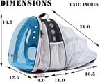 Dual Expandable Polarized Blue Cat Backpack Carrier, Fit up to 20 lbs, - Image 2