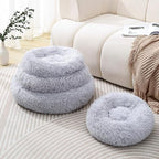 Round Cat Bed Dog Bed Small Kitten Bed Warm Pet Bed Kitty Bed Large Rabbit Bed - Image 3