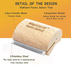 Deshedding Grooming Tool for Dogs, Cats & Horses, Ergonomic Design Wood Groom - Image 3