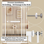 WAOWAO 71" Extra Tall Cat Pet Gate 29.92-61.42" Wide Pressure Mounted Walk - Image 7