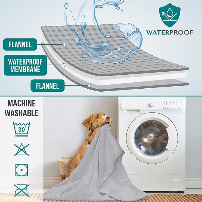 PetAmi Waterproof Dog Blanket, Leakproof Puppy Blanket - Image 4