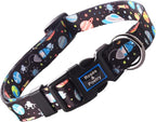 Roses&Poetry Dog Collar with Colourful Star Patterns, Adjustable Durable Puppy by RosesPoetry
