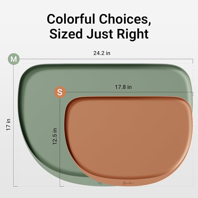 DownyPaws Cat Food Mats for Floors Waterproof, BPA Free Silicone Pet Feeding Mat - Image 10