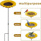 MIXXIDEA Sunflower Bird Feeder Baths - Image 2