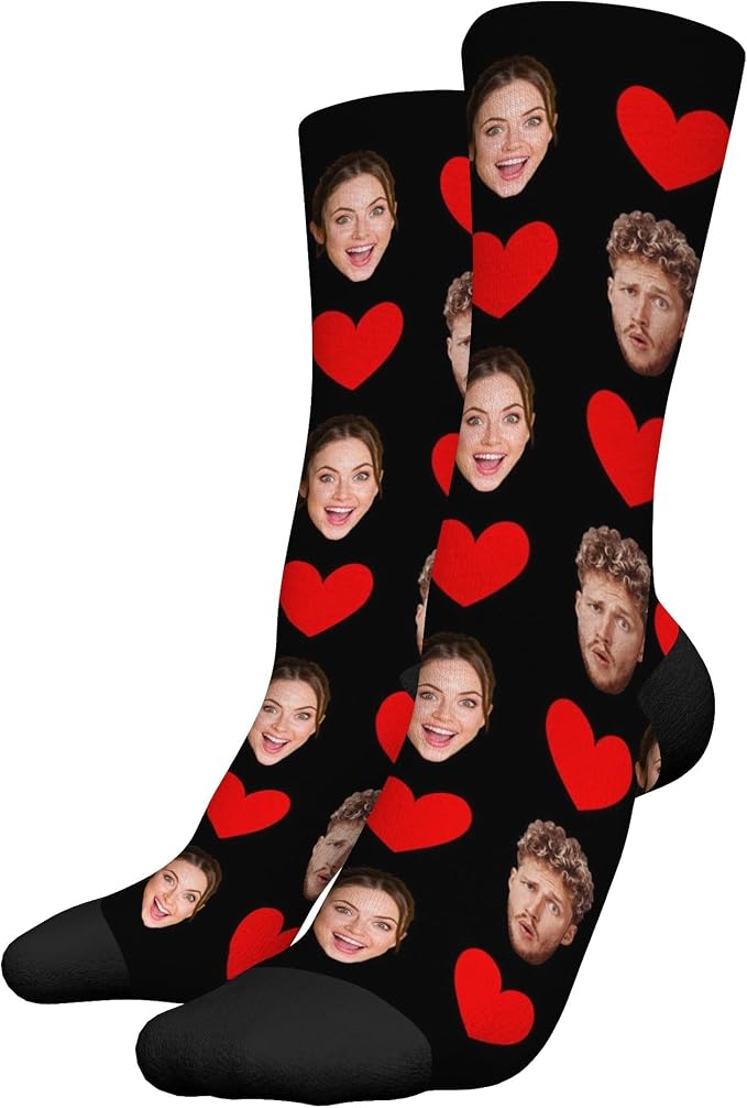 D-Story Custom Face Socks, Personalized Photo Picture on Socks, Unisex Athletic by Enjoy-yjl