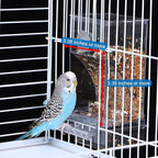Hamiledyi No Mess Bird Feeders Automatic Parrot Feeder Drinker Acrylic Seed - Image 2