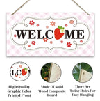Welcome Sign for Front Door, Welcome Decor Wooden Hanging Sign for Girl Room - Image 3