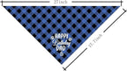 Dog Bandana, Happy Birthday Dad Dog Bandana, Dog Scarf Classical Plaid Printing - Image 2