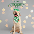 PTDECOR St. Patrick's Day Dog Bandana, Reversible Dog Scarf - Image 2