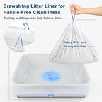 23.6''x16''x12'' Enclosed Stainless Steel Litter Box - Image 6