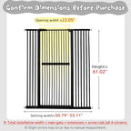 Lumizone Extra Tall Cat Gate 61.02" High Pressure Mounted Extra Wide - Image 2
