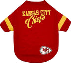 NFL Kansas City Chiefs T-Shirt for Dogs & Cats, Large. Football Dog Shirt for by PETSFIRST
