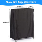 Fhiny Bird Cage Cover, 33.8”L×24”W×46.8”H Water-Proof Good Night Black-Out - Image 6