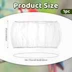 Adjustable Bird Cage Cover, 41-67‘’Bird Cage Seed Catcher Guard White Soft Airy - Image 2