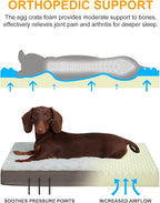 KSIIA Orthopedic Dog Bed, Egg Crate Foam Pet Mat - Image 2