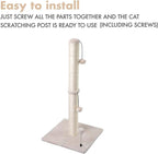 MECOOL 34” Tall Cat Scratching Post Premium Basics Kitten Scratcher Sisal - Image 7